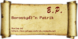 Borostyán Patrik névjegykártya